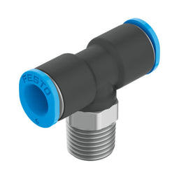 Racor mini en T QSMT, 1/8, tubo 6 mm