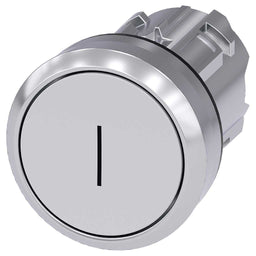 Cabeza pulsador 3SU, 22mm, metal, blanco, rasante