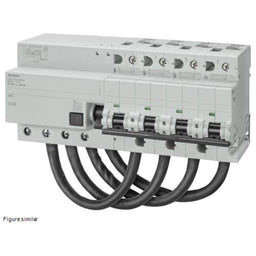 Interruptor diferencial combinado, 4 polos, tipo B, curva C, 10kA, 125A, 300mA, selectivo
