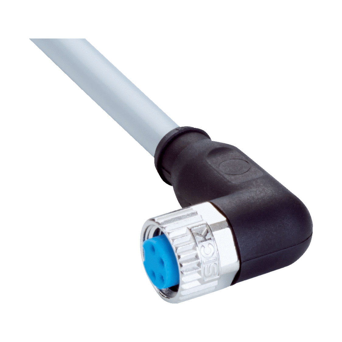 Cable sensor YG8, hembra M8 4P acodado cod.A, abierto, sin apant., 2m 4H PVC