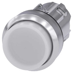 Cabeza pulsador 3SU, 22mm, metal, blanco, saliente
