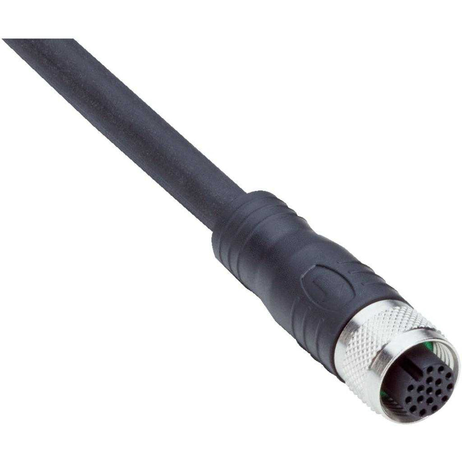 Cable sensor YF2, hembra M12 17P cod.A, abierto, apant., 5m 17H PUR