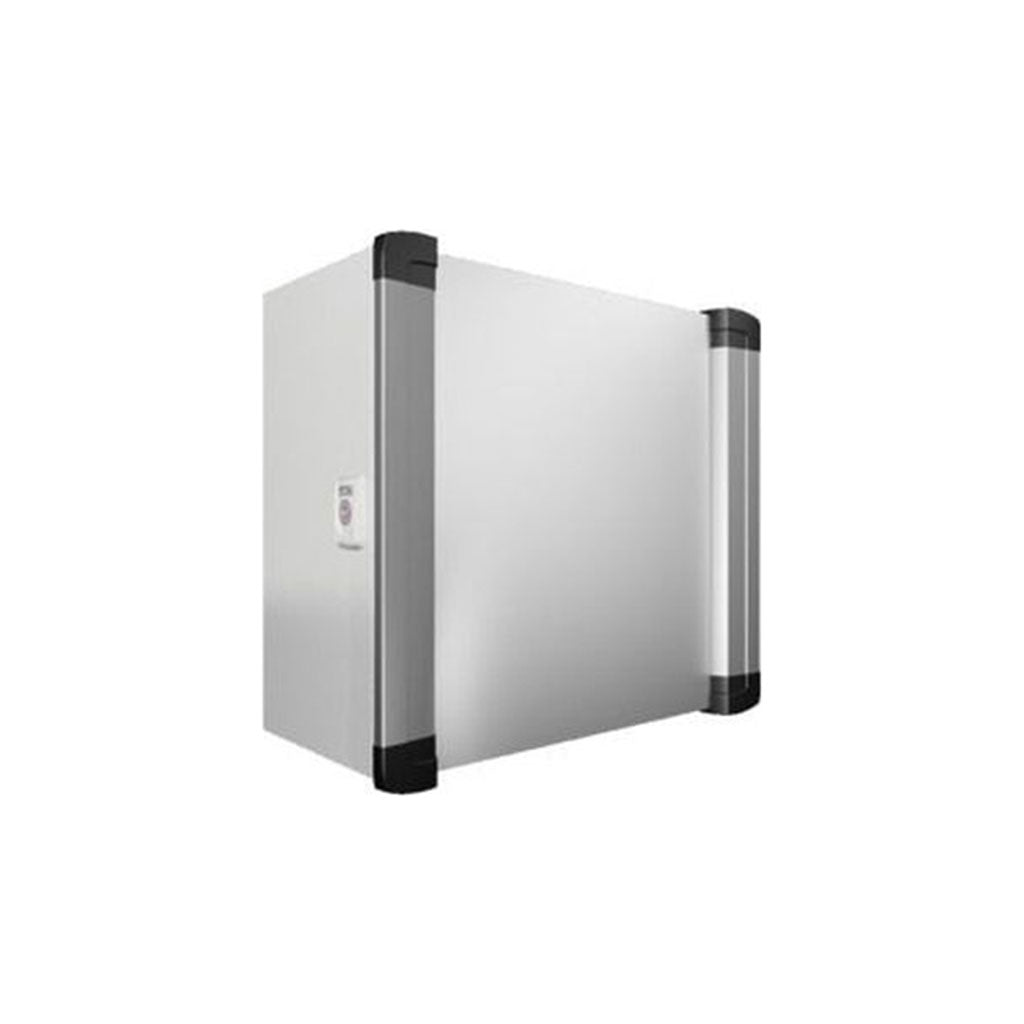 AX caja de mando con asas laterales, 380x380x210 mm, con asas de aluminio, acceso para mantenimie