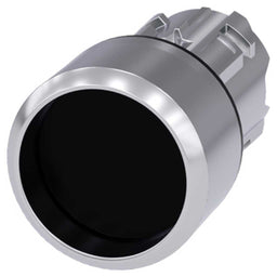 Cabeza pulsador 3SU, 22mm, metal, negro