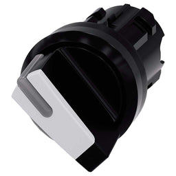 Cabeza selector 3SU, 22mm, plástico, negro, selector