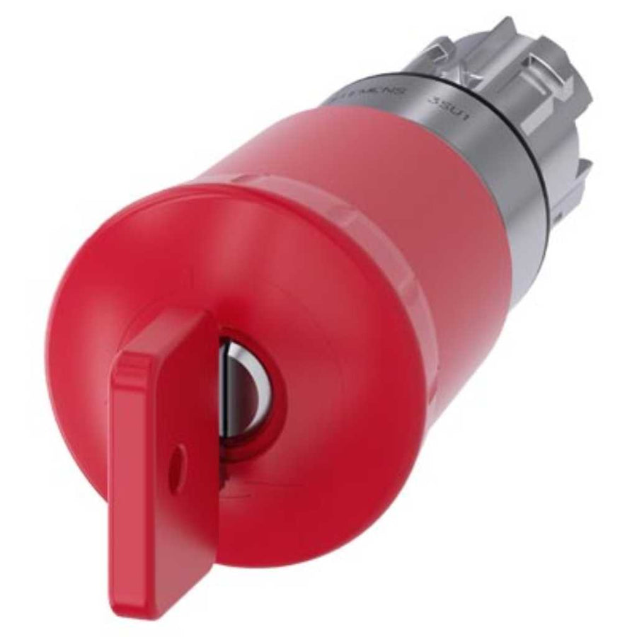 Cabeza llave 3SU, 22mm, metal, rojo, seta