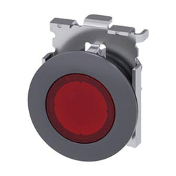 Cabeza pulsador 3SU, 30mm, metal, rojo, rasante