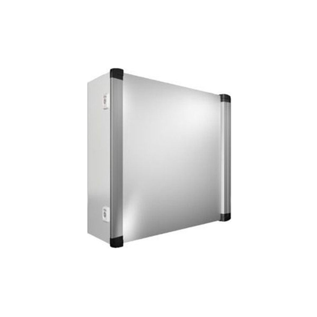 AX caja de mando con asas laterales, 600x600x210 mm, con asas de aluminio, acceso para mantenimie