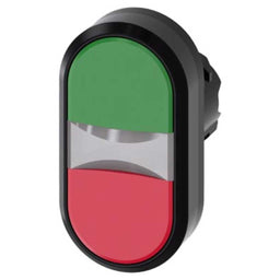 Cabeza pulsador 3SU, 22mm, plástico, rojo, rasante