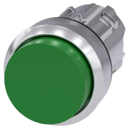 Cabeza pulsador 3SU, 22mm, metal, verde