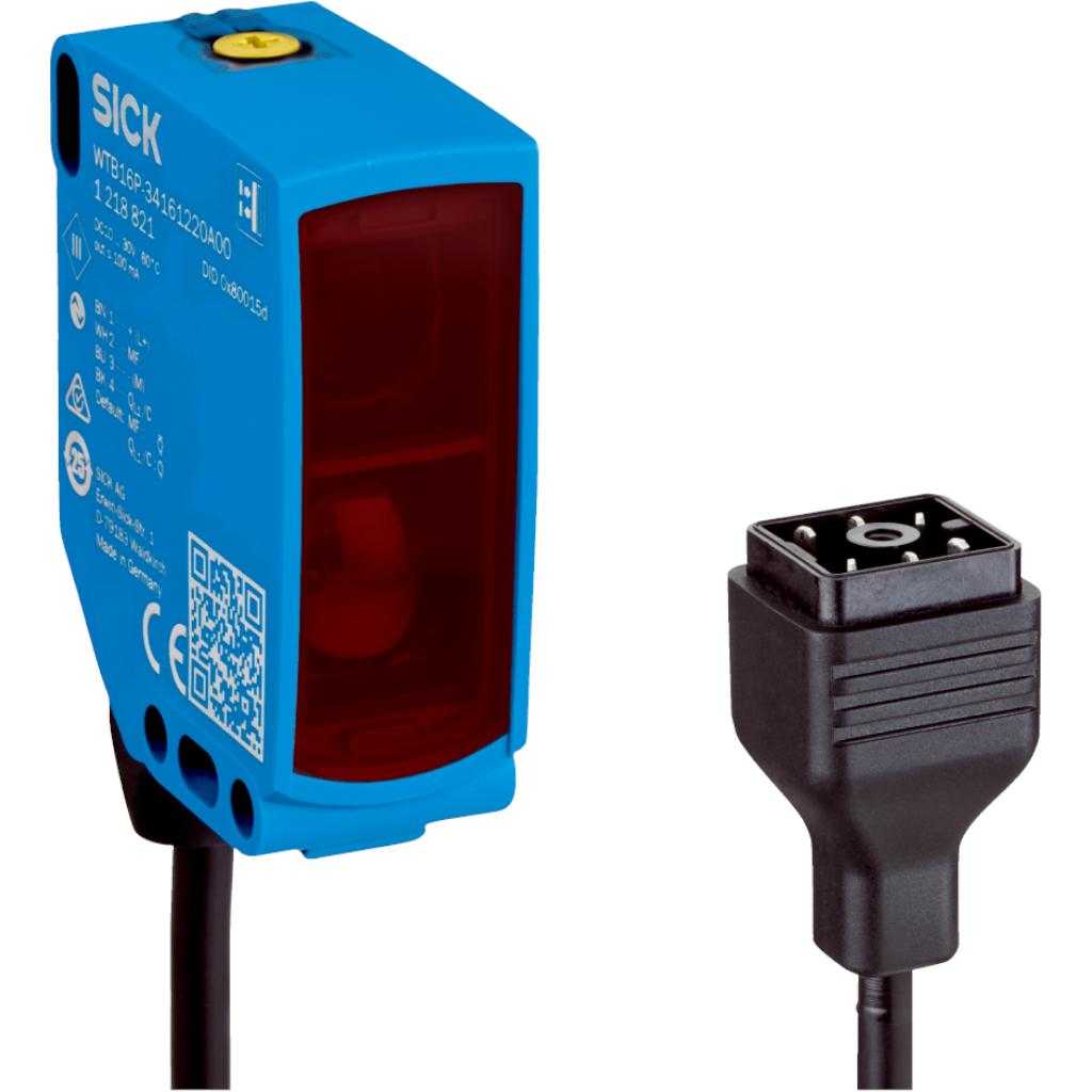 Fotocélula detección sobre objeto WTB16I LED, PNP/NPN, claro/oscuro, cable Q6 6P cod.CC 298mm