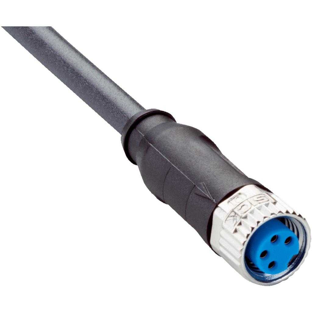 Cable sensor YF8, hembra M8 4P cod.A, abierto, sin apant., 5m 4H PUR