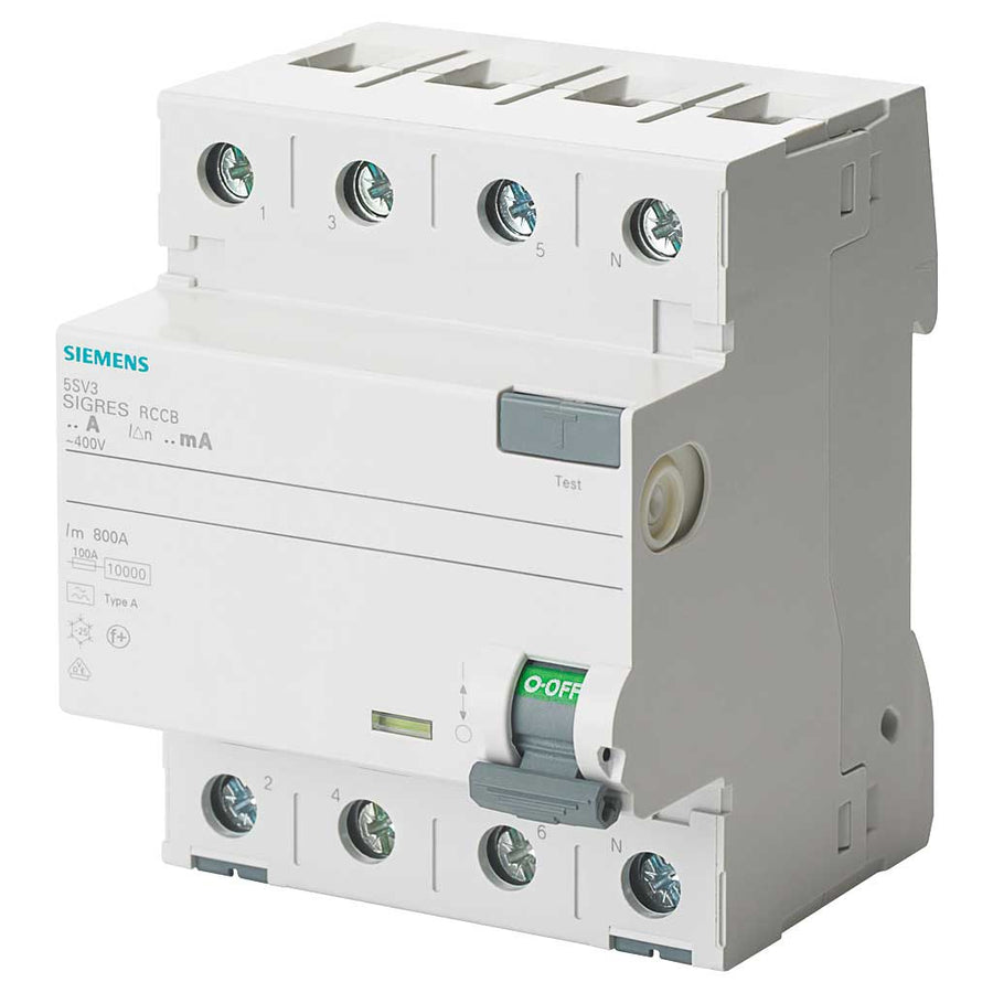 Interruptor diferencial, 4 polos, tipo A, 25A, 30mA