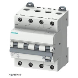 Interruptor diferencial combinado, 4 polos, tipo A, 6kA, 10A, 30mA
