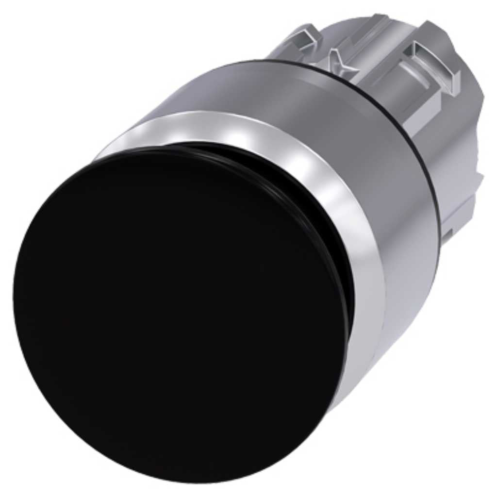 Cabeza seta 3SU, 22mm, metal, negro, seta