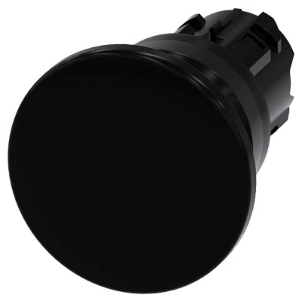 Cabeza seta 3SU, 22mm, plástico, negro, seta