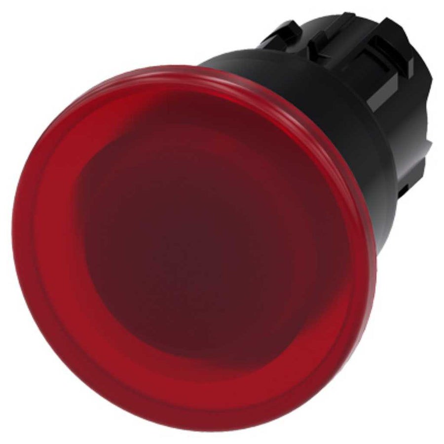Cabeza seta 3SU, 22mm, plástico, rojo, seta