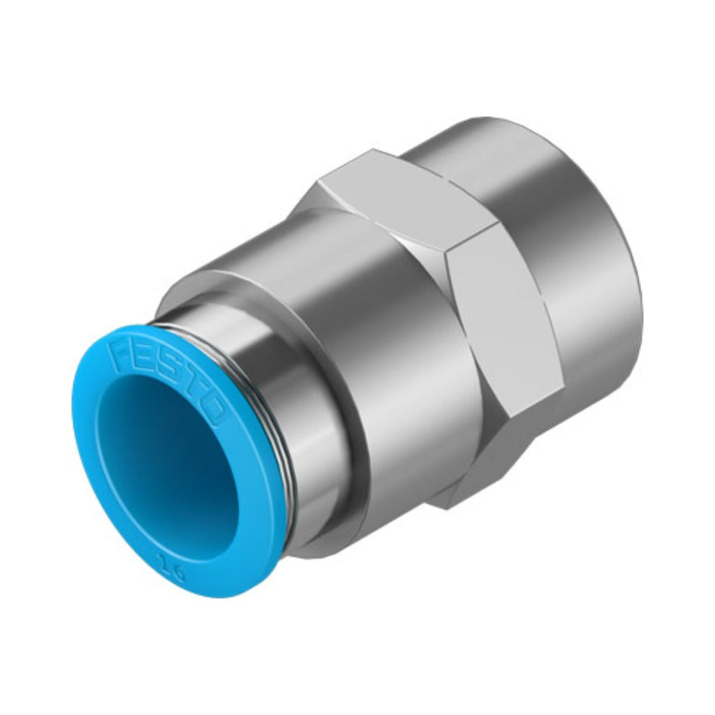 Racor recto rosca hembra QSF, 1/2, tubo 16 mm
