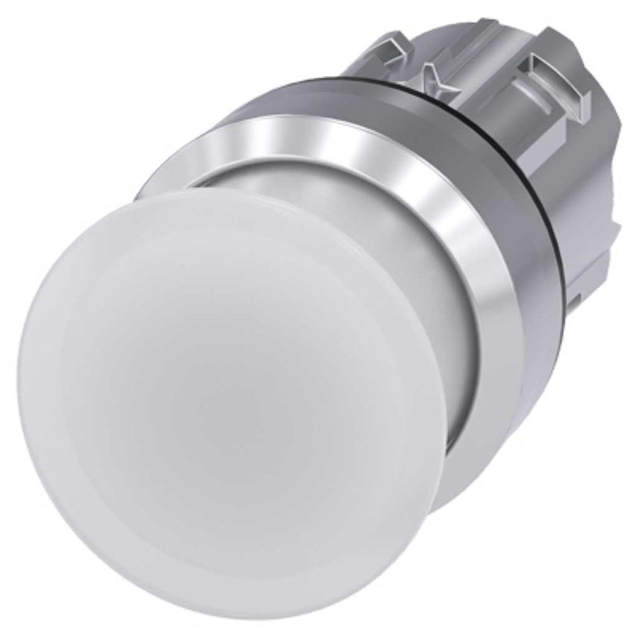 Cabeza seta 3SU, 22mm, metal, blanco, seta