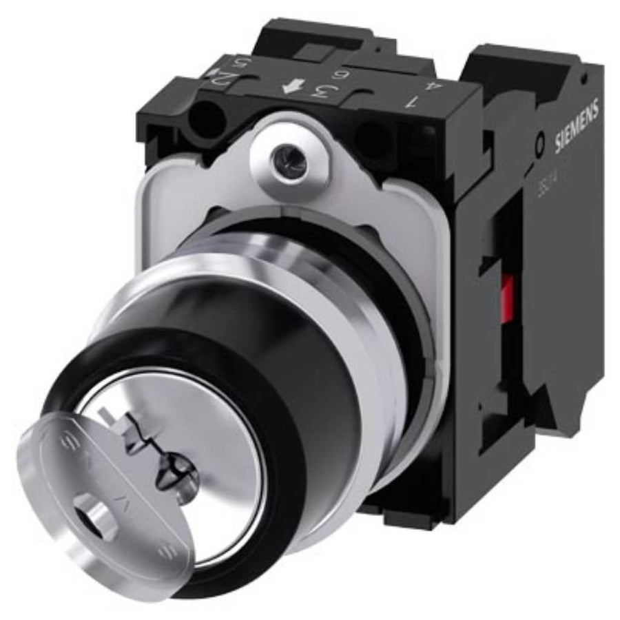 Pulsador 3SU, 22mm, metal, 1NC, resorte