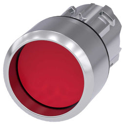 Cabeza pulsador 3SU, 22mm, metal, rojo, saliente