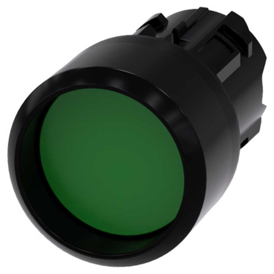 Cabeza pulsador 3SU, 22mm, plástico, verde