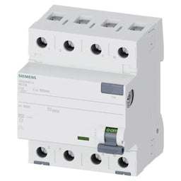 Interruptor diferencial, 4 polos, tipo AC, 25A, 100mA