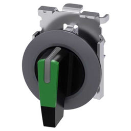 Cabeza selector 3SU, 30mm, metal, verde, selector