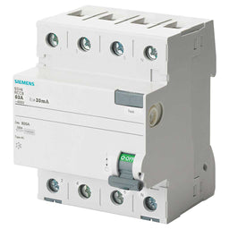 Interruptor diferencial, 4 polos, tipo AC, 40A, 300mA