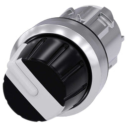 Cabeza selector 3SU, 22mm, metal, blanco, selector