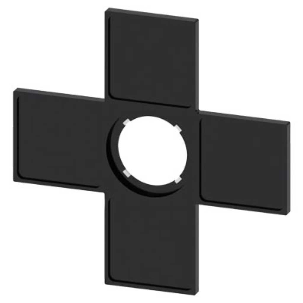 Cabeza pulsador 3SU, 22mm, negro