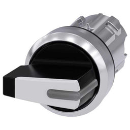 Cabeza selector 3SU, 22mm, metal, blanco, selector