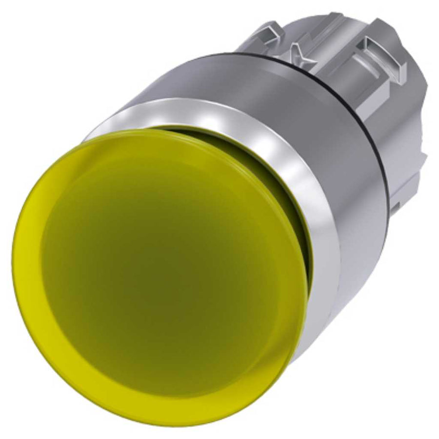 Cabeza seta 3SU, 22mm, metal, amarillo, seta