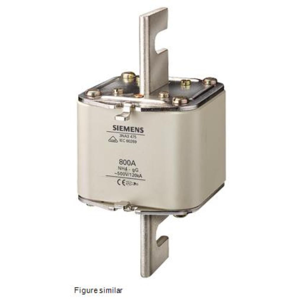 Cartucho de fusibles NH, con cont. de tornillo, NH4, Entrada: 630 A, gG, Un AC: 500 V, Un DC: 440 V