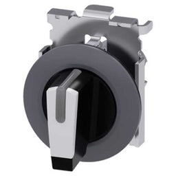 Cabeza selector 3SU, 30mm, metal, blanco, selector