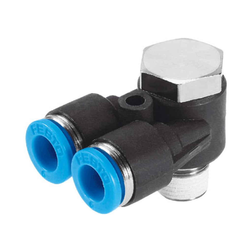 Racor en Y QSY, 1/8, tubo 6 mm