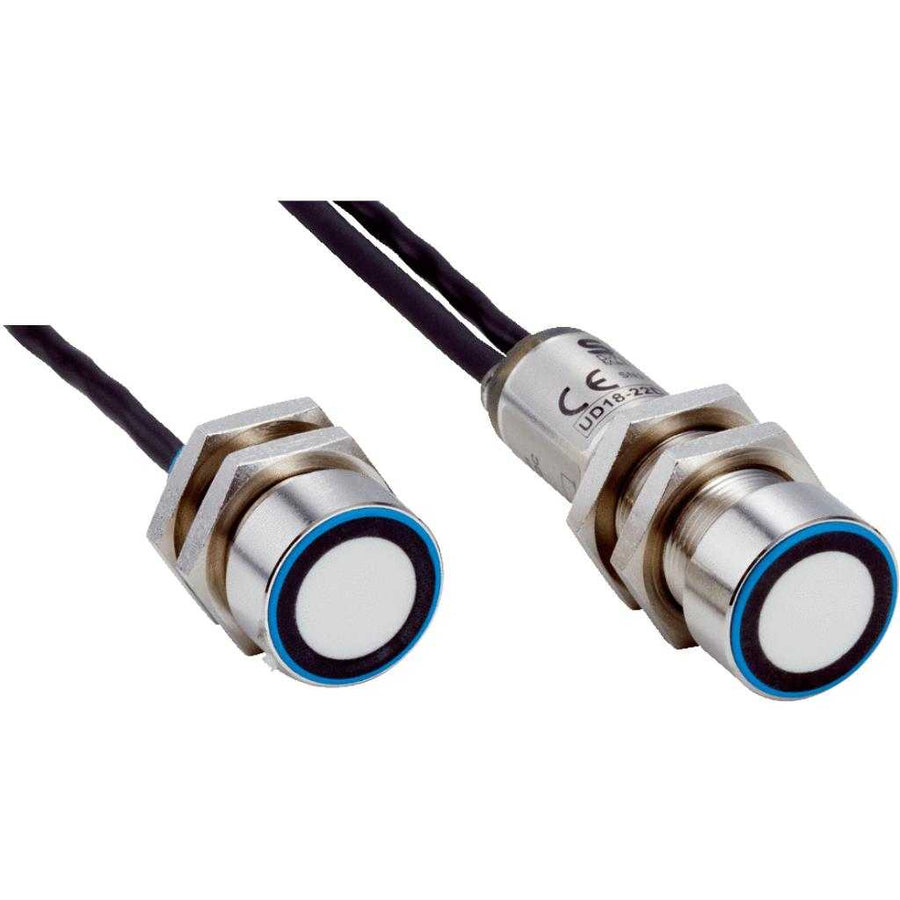 Sensor ultrasonido UD18, Recto, 2 x NPN