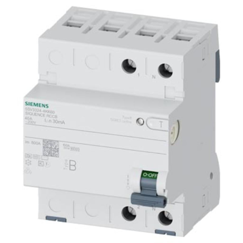 Interruptor diferencial, tipo B, 230V, 40A, 30mA