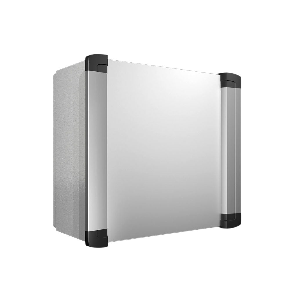 AX caja de mando con asas laterales, 380x380x210 mm, con asas de aluminio, acceso para mantenimie