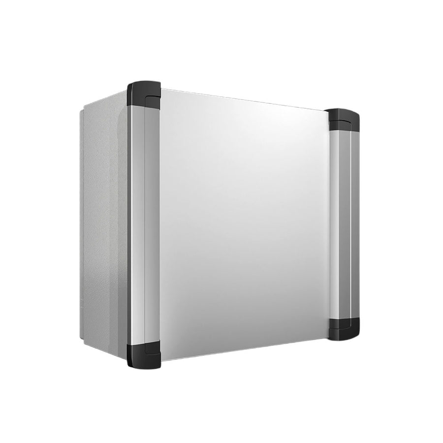 AX caja de mando con asas laterales, 380x380x210 mm, con asas de aluminio, acceso para mantenimie