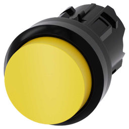 Cabeza pulsador 3SU, 22mm, plástico, amarillo, saliente