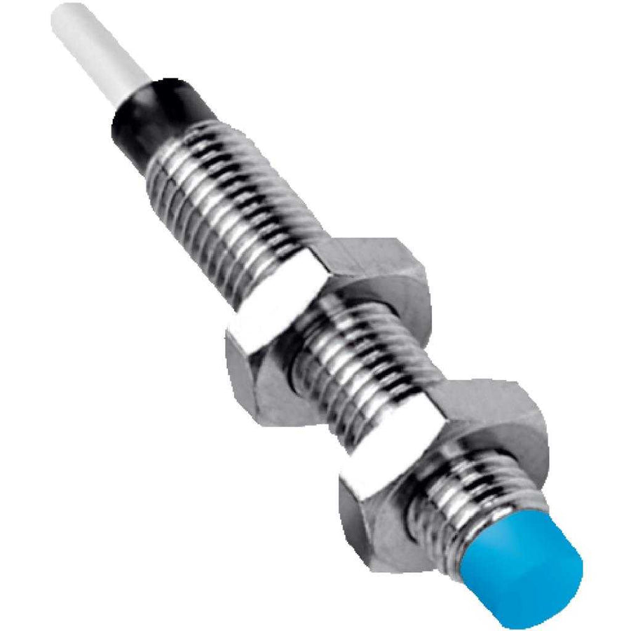 Inductivo IM08 Standard, NPN NO, Sn=4 mm corto, no enrasado, C.c. 3 hilos, cable 2 m