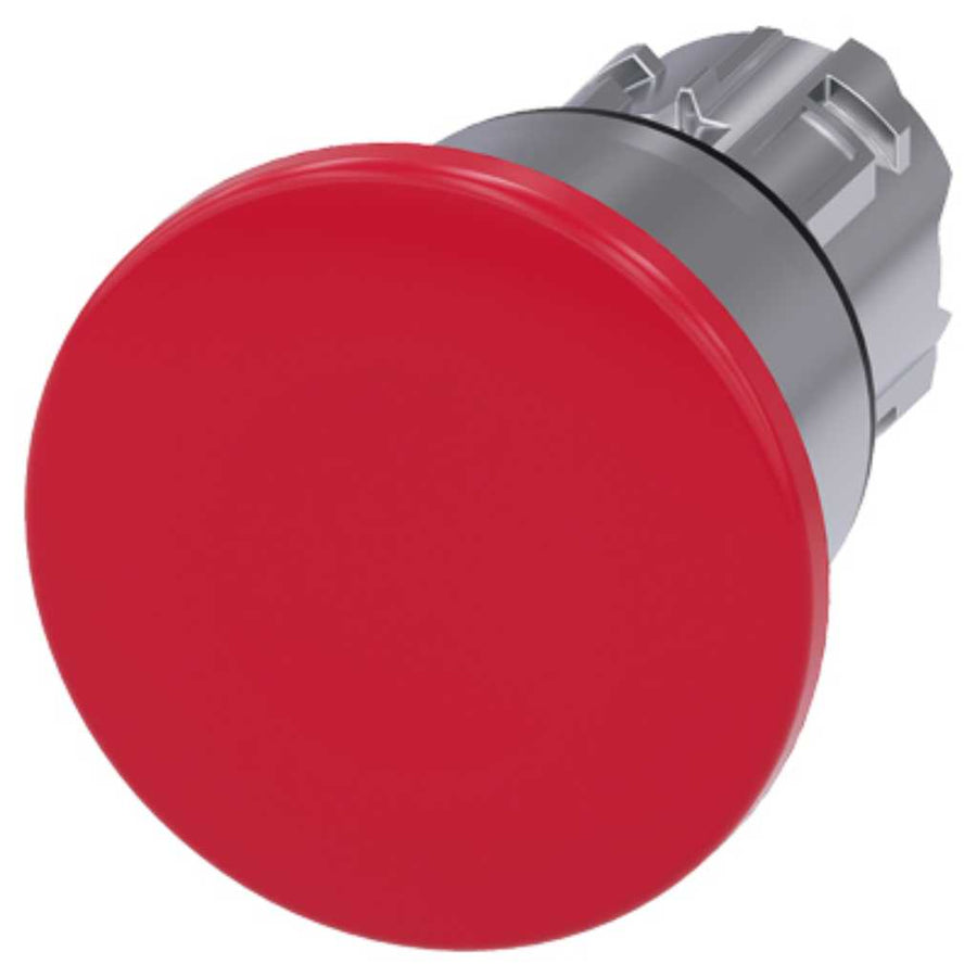 Cabeza seta 3SU, 22mm, metal, rojo, seta