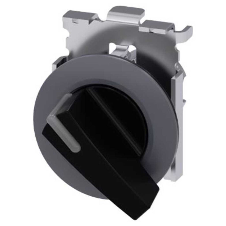 Cabeza selector 3SU, 30mm, metal, negro, selector