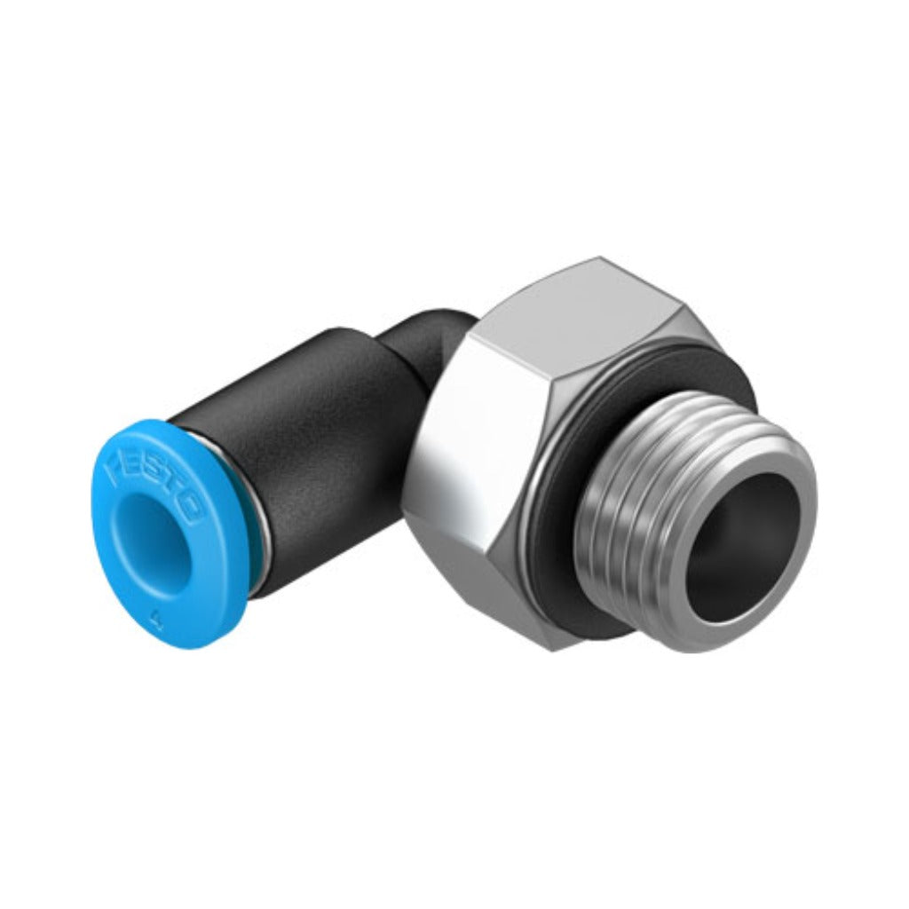 Racor mini codo QSML, G1/8, tubo 4 mm