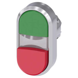 Cabeza pulsador 3SU, 22mm, metal, rojo, rasante