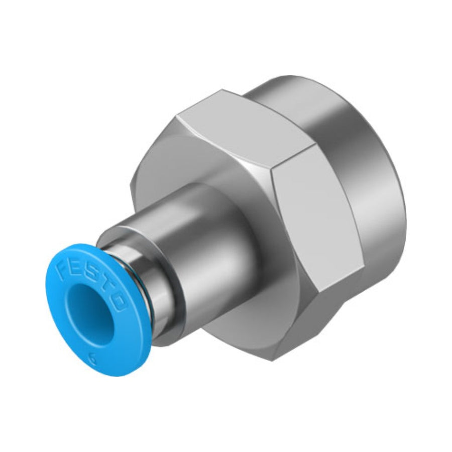 Racor recto rosca hembra QSF, 3/8, tubo 6 mm