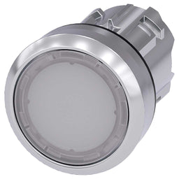Cabeza pulsador 3SU, 22mm, metal, blanco, rasante