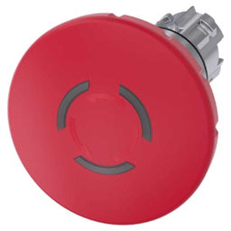 Cabeza seta 3SU, 22mm, metal, rojo, seta