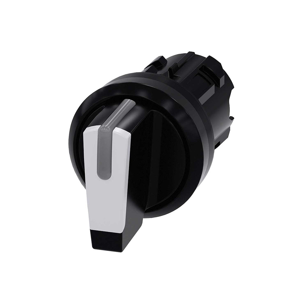 Cabeza selector 3SU, 22mm, plástico, negro, selector